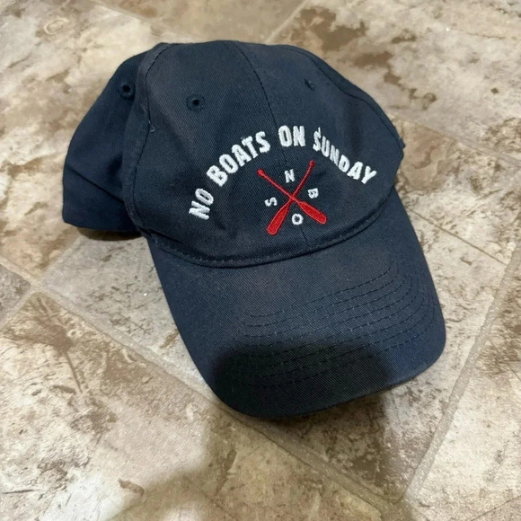 Men’s Unisex  No Boats on Sunday Beer Liquor Brand Nautical Dad Style Worn Hat - Picture 7 of 15